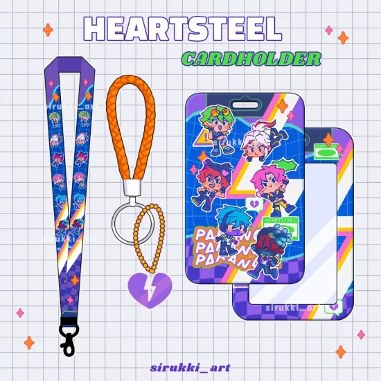 Hearsteel cardholder & lanyard