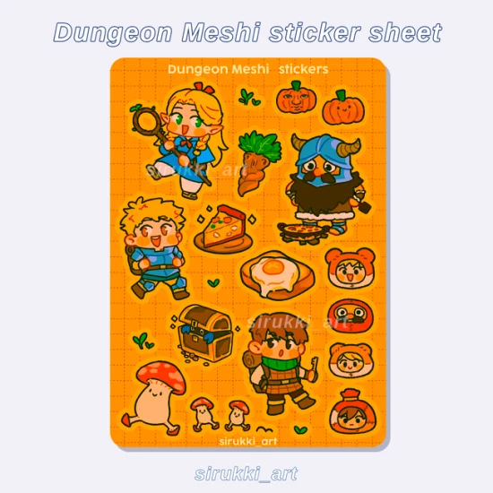 Dungeon Meshi sticker sheet