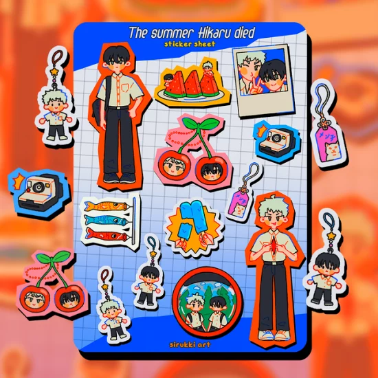 The Summer Hikaru Died sticker sheet