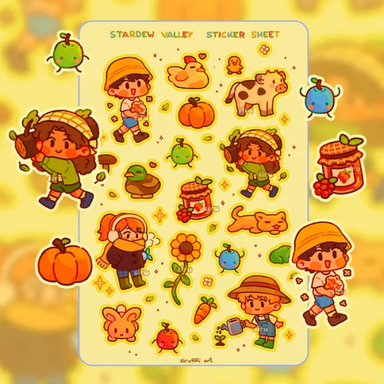Stardew Valley sticker sheet