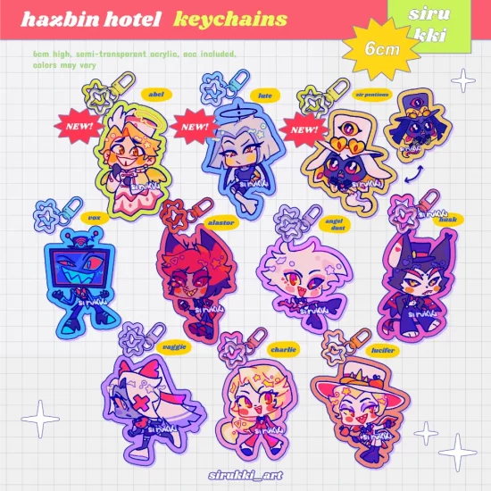 UPDATED! Hazbin Hotel charms