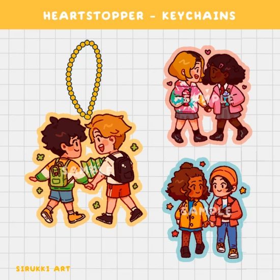 Heartstopper keychains
