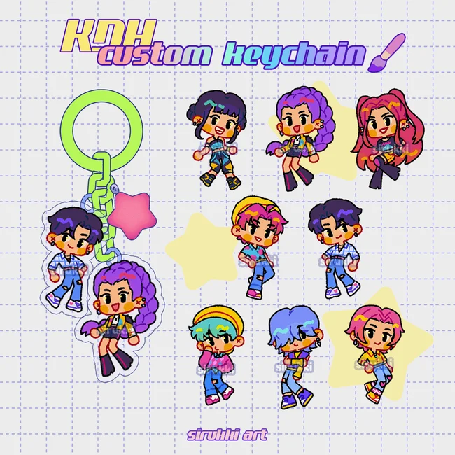 Kpop Demon Hunters custom keychain