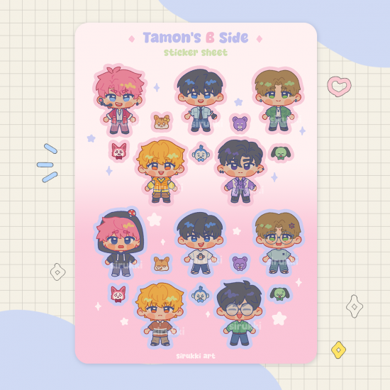 Tamon's B-Side sticker sheet