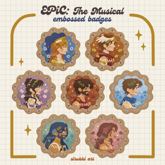 EPIC embossed badges